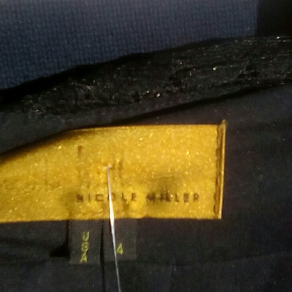 Nicole Miller Black Lace Dress Sz4 EUC - Picture 7 of 8